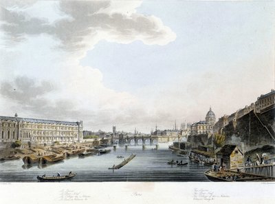 Parijs: Pont Neuf door John Claude Nattes