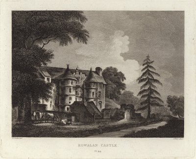 Kasteel Rowallan door John Claude Nattes