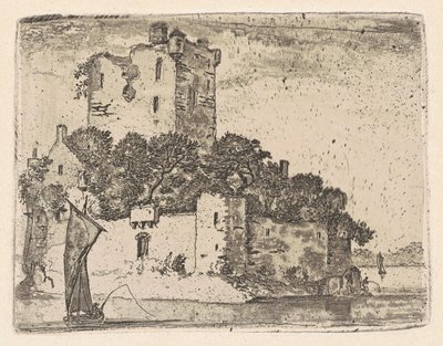 Kasteel Loch Orr door John Clerk, of Eldin