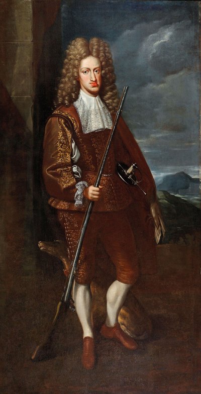 Portret van Karel II van Spanje in jachtkostuum, 1699 door John Closterman