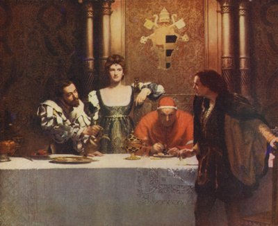 Een glas wijn met Caesar Borgia door John Collier