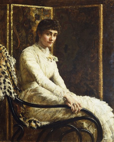 Portret van de Vrouw van de Kunstenaar Marian Huxley in haar Trouwjurk, 1880 door John Collier