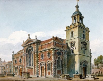 Kerk van St. Mary, Whitechapel, Londen, 1811 door John Coney