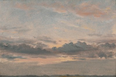Een wolkenstudie, zonsondergang door John Constable