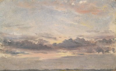 Een Wolkenstudie, Zonsondergang door John Constable