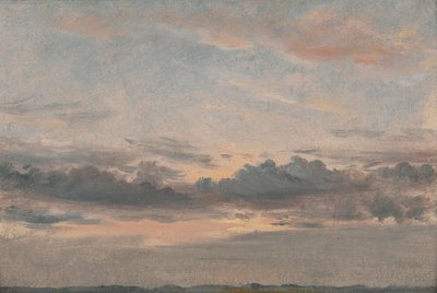 Een wolkenstudie, zonsondergang door John Constable