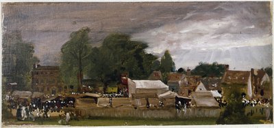 Een dorpskermis, waarschijnlijk in East Bergholt door John Constable