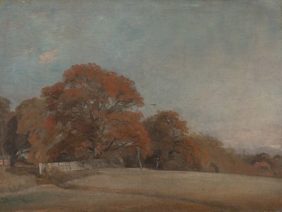 Een herfstlandschap in East Bergholt door John Constable