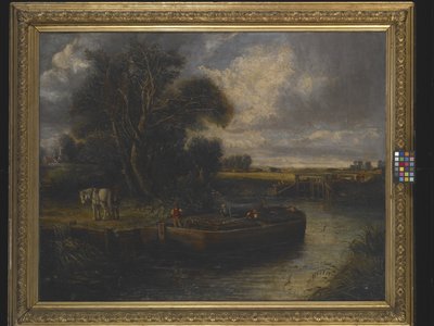Schuit op het kanaal door John Constable