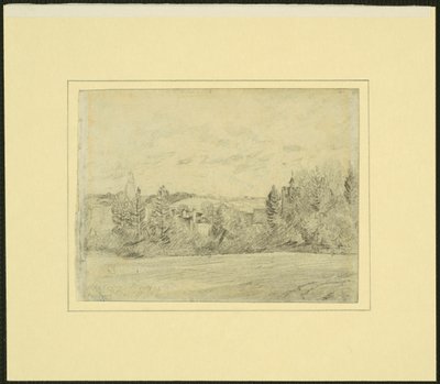 Pastorie en kerk van Binfield, Berkshire door John Constable