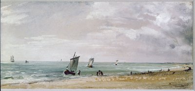 Strand van Brighton door John Constable
