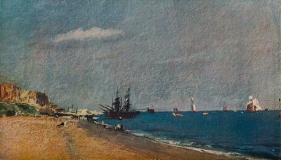 Brighton Beach, met kolenboten, 1824 door John Constable
