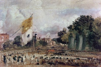 Viering van de Algemene Vrede van 1814 in East Bergholt, 1814 door John Constable