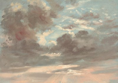 Wolkstudie: Stormachtige zonsondergang door John Constable