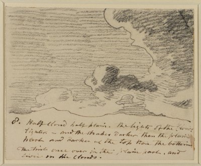 Wolkstudie (naar Alexander Cozens Gravures van Luchten), c.1822-23 door John Constable