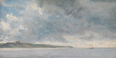 Kustscène met kliffen door John Constable