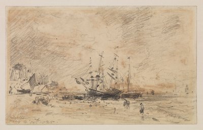 Kolenbranders op het strand van Brighton, 14 oktober 1825 door John Constable
