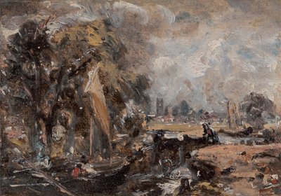 Dedham Lock, tussen 1819 en 1820 door John Constable