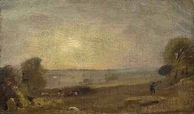 Dedham Vale vanaf de Weg naar East Bergholt: Zonsondergang, 1810 door John Constable
