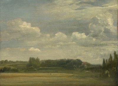 East Bergholt Common, Uitzicht richting de Pastorie, 18 augustus 1813 door John Constable