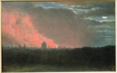 Brand in Londen gezien vanaf Hampstead door John Constable