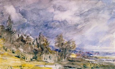 Hampstead Heath vanaf nabij Well Walk, 1834 door John Constable