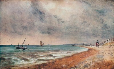 Hove Beach, met vissersboten, ca. 1824 door John Constable