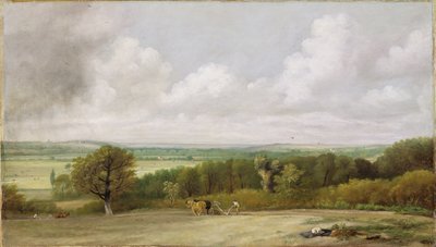 Landschap: Ploegscène in Suffolk (Een Zomerland) door John Constable