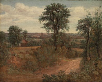 Pad bij Dedham door John Constable