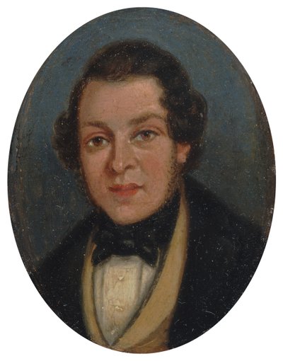 Miniatuur: Portret van Abram Constable, broer van de kunstenaar door John Constable