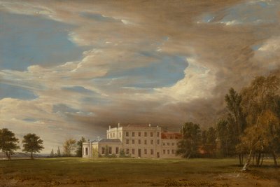 Oude hal, Oost-Bergholt door John Constable