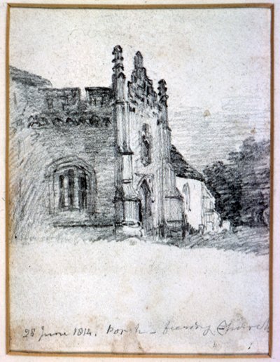 Portiek van Feering Church, 28 juni 1814 door John Constable
