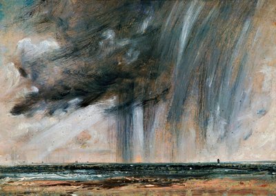 Regenstorm over de zee door John Constable