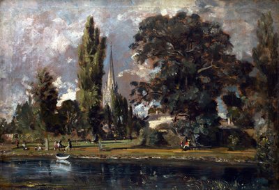 Kathedraal van Salisbury en Leadenhall vanaf de Rivier Avon door John Constable
