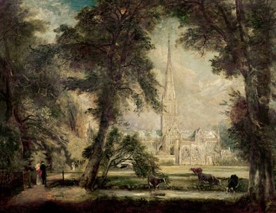 Salisbury Cathedral vanuit de tuin van de bisschop, c.1822-23 door John Constable