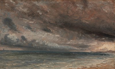 Stormachtige Zee, Brighton, ca. 1828 door John Constable