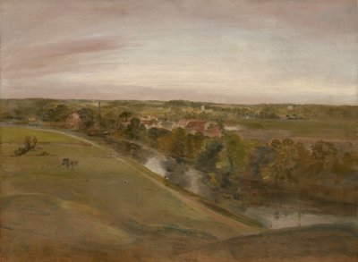 Stratford Saint Mary vanaf de Coombs, ca. 1800 door John Constable