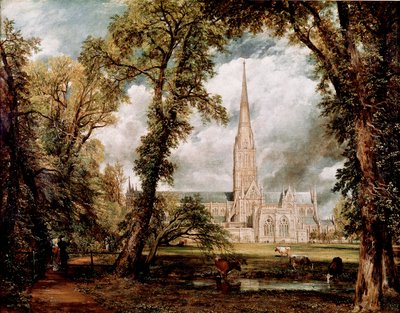 De kathedraal van Salisbury gezien vanuit de tuinen van het bisschoppelijk paleis door John Constable