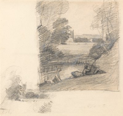 Twee Studies van Dedham Kerk vanuit het Oosten door John Constable