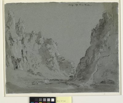 Valleilandschap. Dove Dale door John Constable