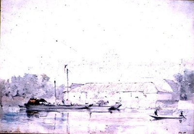 Windsor Castle vanaf de rivier, 1802 door John Constable