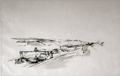 Blisworth Cutting, Northamptonshire, september 1838 door John Cooke Bourne
