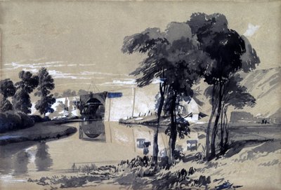 Canal Bridge, Pitstone, Buckinghamshire, oktober 1837 door John Cooke Bourne