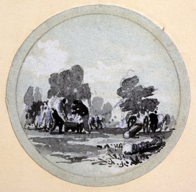 Schoonmaken, London & Birmingham Railway, ca. 1838 door John Cooke Bourne