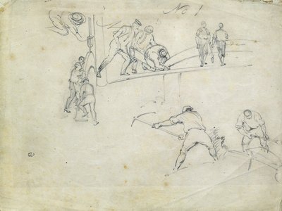 Bouw van de London en Birmingham Railway, c.1835 door John Cooke Bourne