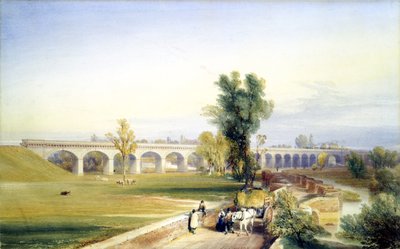 Dutch River Bridge, Hull en Doncaster Branch, North Eastern Railway, 1847 door John Cooke Bourne