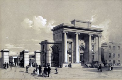 Ingang van Birmingham Station, september 1838 door John Cooke Bourne