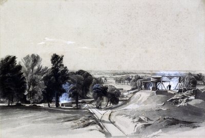 Van bovenaf, Kilsby Tunnel, Northamptonshire, 20 juli 1837 door John Cooke Bourne