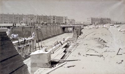 Hampstead Road Bridge, vanaf de Camden kant, 11 augustus 1836 door John Cooke Bourne