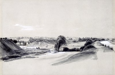 Het maken van een dijk, Bugbrooke, 10 juli 1837 door John Cooke Bourne